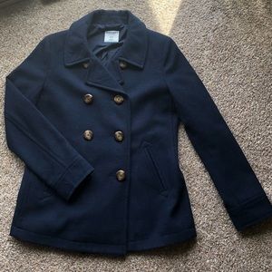 Navy Double Breasted Peacoat